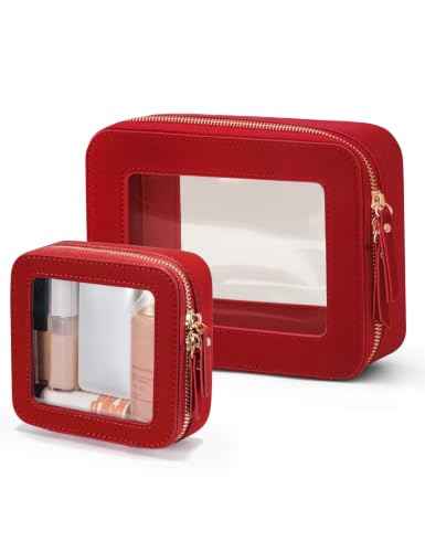 Clear Makeup Bag with Zipper (2 Count)