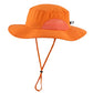 UPF50+Mens Womens Sun Hat Wide Brim Fishing Hat Packable UV Protection Gardening Beach Hat Orange