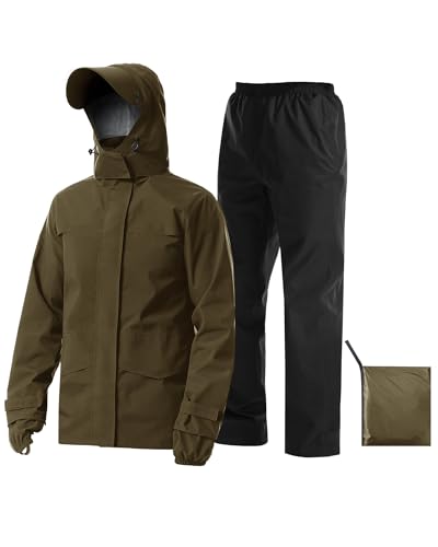 Rain Suit Waterproof Breathable Lightweight 2 (2 Count)