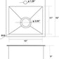 15 x 15 inch Drop in Bar Sink