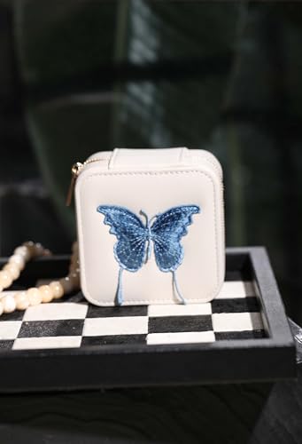 Travel Jewelry Organizer Boxes for Women Small Portable Necklace Earrings Bracelet Rings Travel Case Best Friend Birthday Gifts for Women Trendy