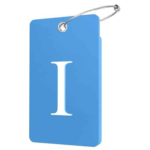 2 Pack Initial Luggage Tags for Suitcases Airplane Travel Essentials (2 Count)