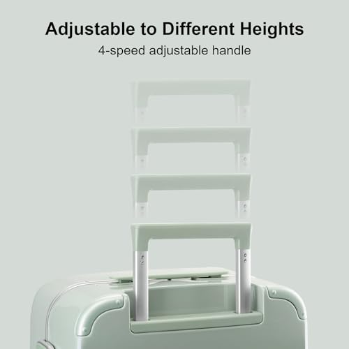Zipperless Carry On Luggage Airline Approved with Aluminum Frame