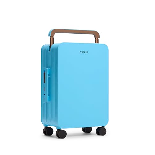 Balance 20" Wide Handle Suitcase Hardside Zipperless Luggage Blue