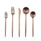 Matte Rose Gold Silverware Set