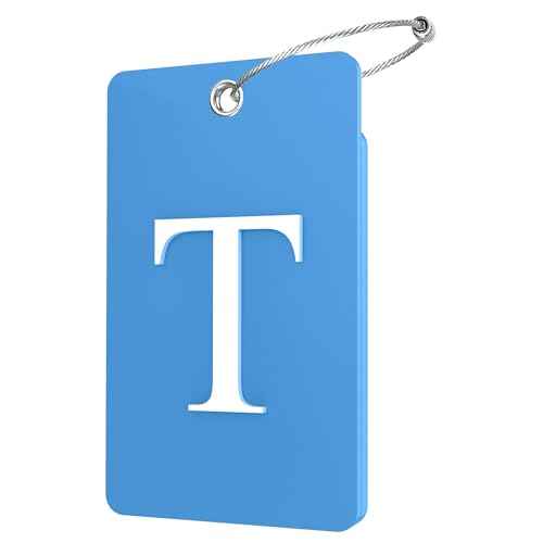 2 Pack Initial Luggage Tags for Suitcases Airplane Travel Essentials (2 Count)
