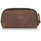 Leather Tech Pouch for Cables Chargers Phone
