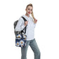 Elegant Daisy Insulated Lunch Box for Women Men White and Blue Flower Lunch Bag for Travel