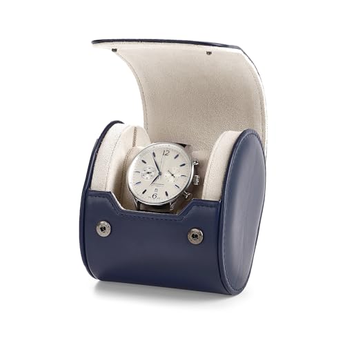 Single Watch Travel Case Dark Blue