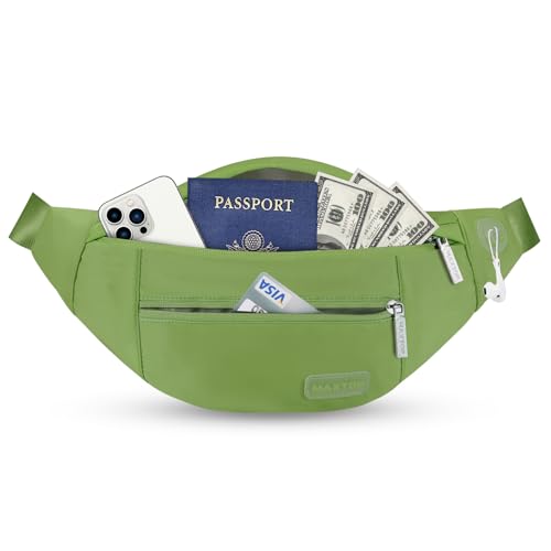 Large Crossbody Fanny Pack Belt Bag with 4
