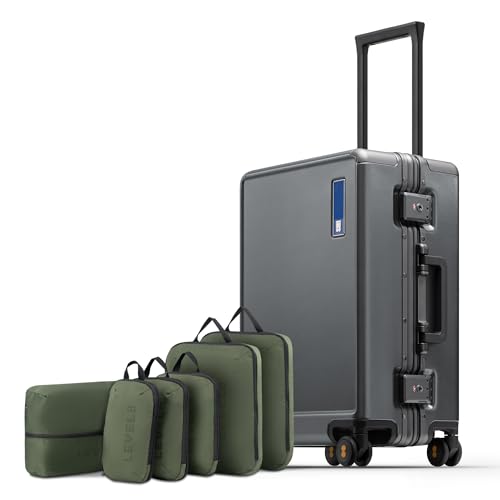 Zipperless Carry On Luggage Airline Approved with Aluminum Frame
