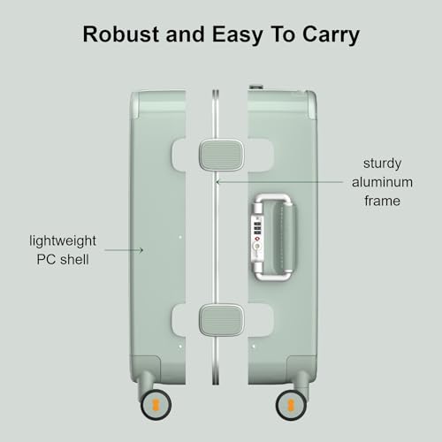 Zipperless Carry On Luggage Airline Approved with Aluminum Frame