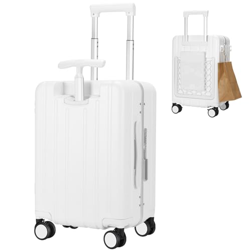 20" Carry On Luggage Double Handle Suitcase with Net Pocket