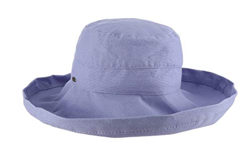 Women's Cotton Hat with Inner Drawstring and Upf 50+ Rating