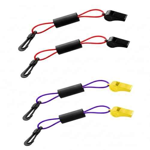 4 Pcs Marine Whistle Lanyard Float (2 Count)