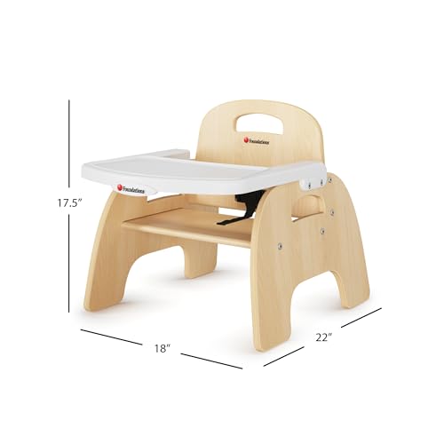 Easy Serve Low 7" Wood Feeding Chairs Highchairs (2 Count)
