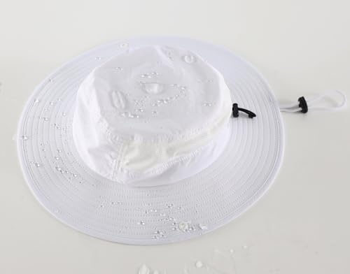 UPF50+ Mens Sun Hat Wide Brim Womens UV Protection Beach Bucket Hat Airy Fishing Hat Hiking Snap Up Cowboy Hat