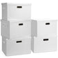 Large 17" 36 Quart Collapsible Stackable Storage Bins with Lids (5 Count)