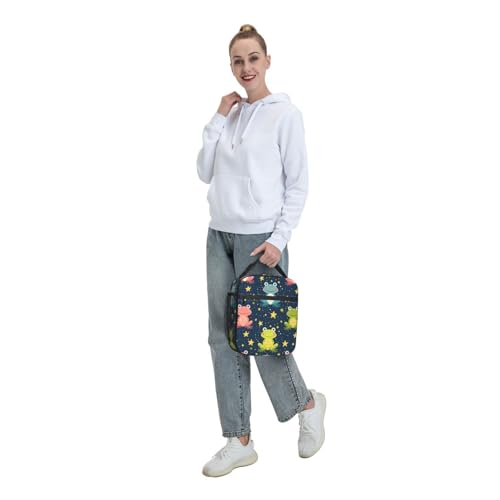 Frog Insulated Lunch Box for Women Men Frog Lunch Bag for Travel