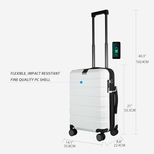 Hardside Expandable Carry On Luggage with Spinner Wheels & Built