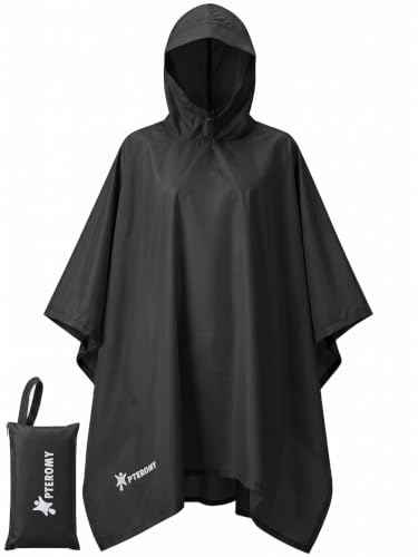 Hooded Rain Poncho for Adults