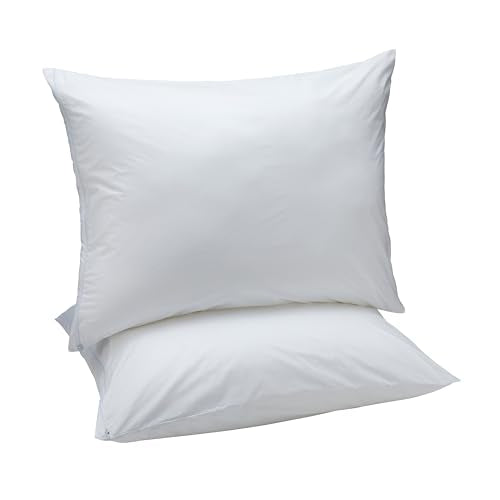 Down Alternative Bed Pillows with Hypoallergenic Pillow Protector Cases (2 Count)