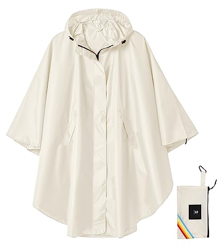 Unisex Rain Poncho Hooded Waterproof Raincoat for Adults Women