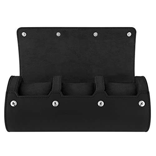 Barton Leather Watch Roll for 3 Watches