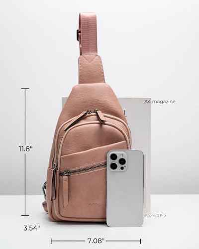Large Sling Bag for Women Crossbody Purse Leather Fashionable Trendy Chest Bag for Travel