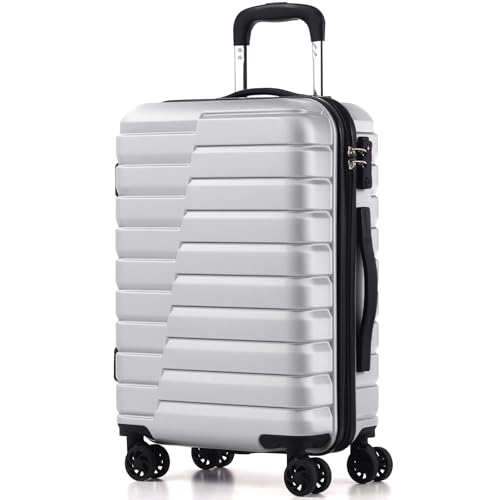 Carry On Luggage Airline Approved with Wheels Hard Shell Suitcase Spinner TSA Lock Telescopic Handle 20