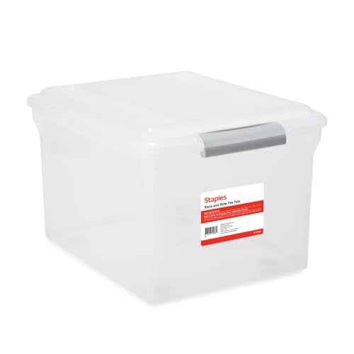 Store & Slide Plastic File Box (4 Count)