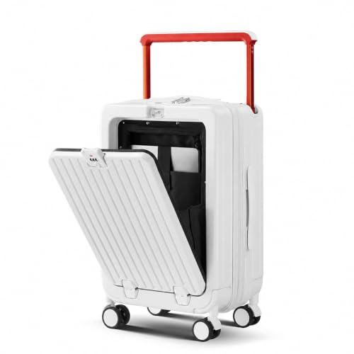 SOKOK Front Pocket Luggage Wide Handle with Spinner Wheels 24 Inch