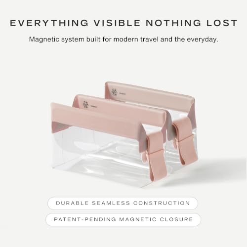 Parcel Clear Travel Kit with Zipperless Magnetic Closure