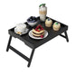 Bamboo Bed Tray Table with Folding Legs