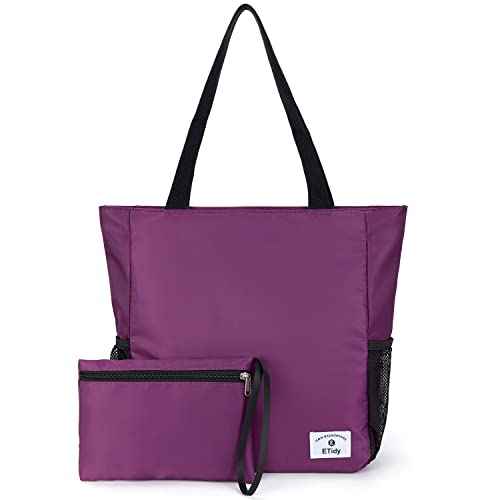 Large Capacity Foldable Tote Bag with Zipper