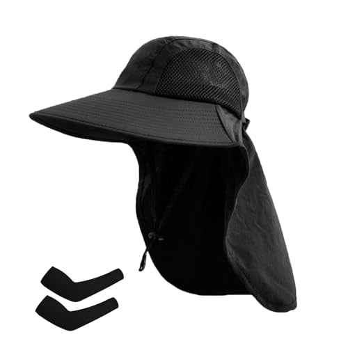 Sun Hat for Men Women with Neck Flap