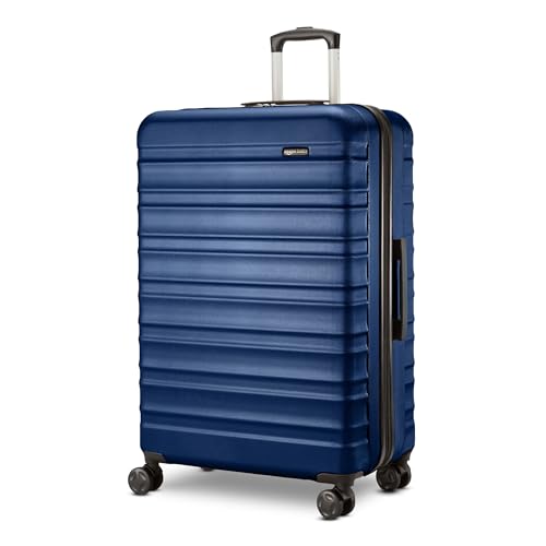 AmazonBasics 68 cm Navy Blue Hardsided Check