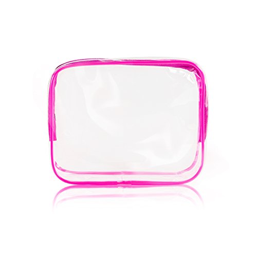 3Pcs Crystal Clear PVC Travel Toiletry Bag Kit for Women Men (3 Count)