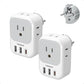 2 Pack Type E F Plug Adapter (2 Count)