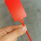 100pcs Reusable Blank Plastic Tags Ties Key Tags 1.45"*2.48" Serrated Tension Sealing Strap with Large Label Plastic Tie Mark Label Waterproof Hang Sign Write on Tag