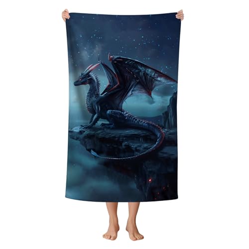 Microfiber Dragons Beach Towel