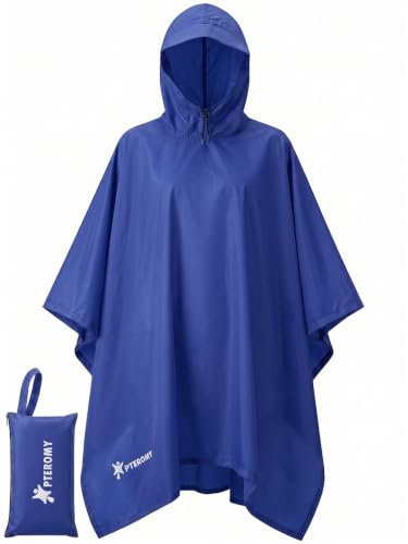 Hooded Rain Poncho for Adults
