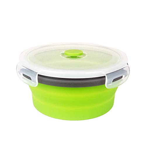 Green Silicone Collapsible Food Storage Containers (3 Count)