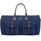 2-in-1 Canvas Garment Duffle Travel Bag with Shoulder Strap,Blue
