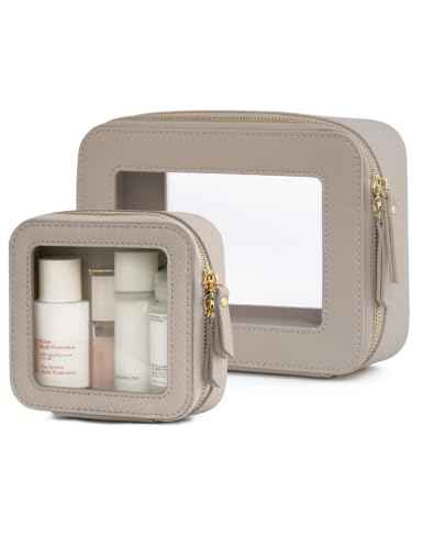 Clear Makeup Bag with Zipper (2 Count)