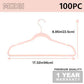 Blush Pink Velvet Hangers 100 Pack Non Slip Heavy Duty Rose Gold Hook (100 Count)