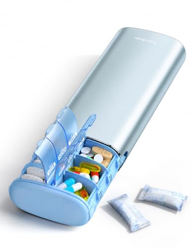 Metal 7 Day Travel Pill Organizer 2 Times a Day