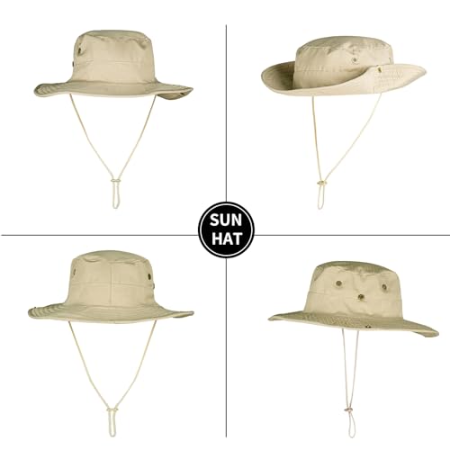 Sun Hats for Men Women Safari Hat Foldable Fishing Hat UPF 50+ Bucket Hat