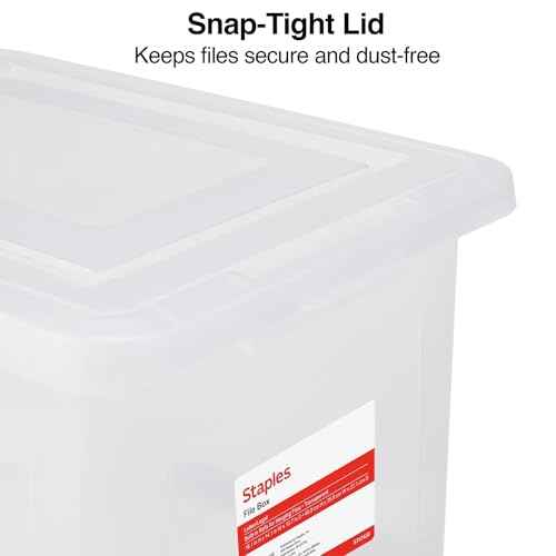 Plastic File Box with Snap Lid (4 Count)