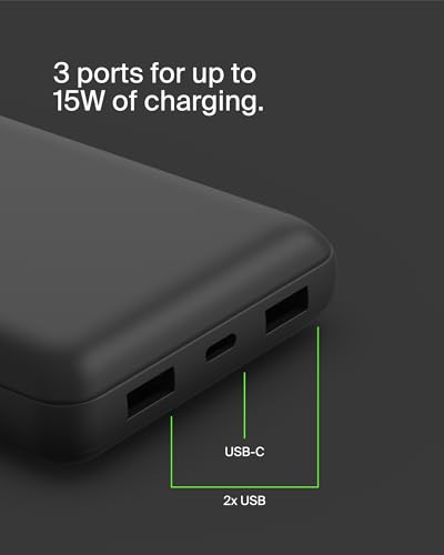 20000mAh 15W 3 Port Power Bank